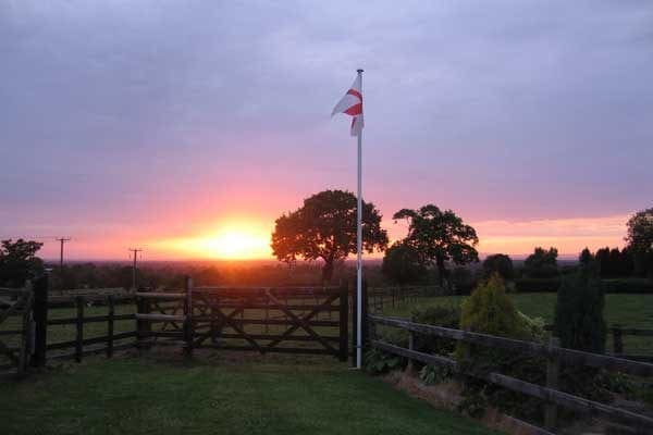 View of the garden and fields beyond - Goose Green Farm B&B